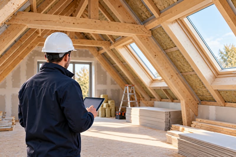 Expert dans des combles en rénovation